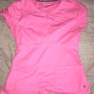 Pink scrub top